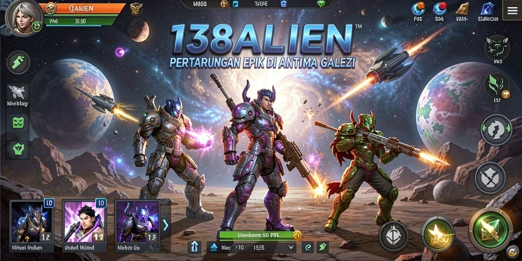 Screenshot 138ALIEN menampilkan aksi pertarungan yang intens dan dinamis.