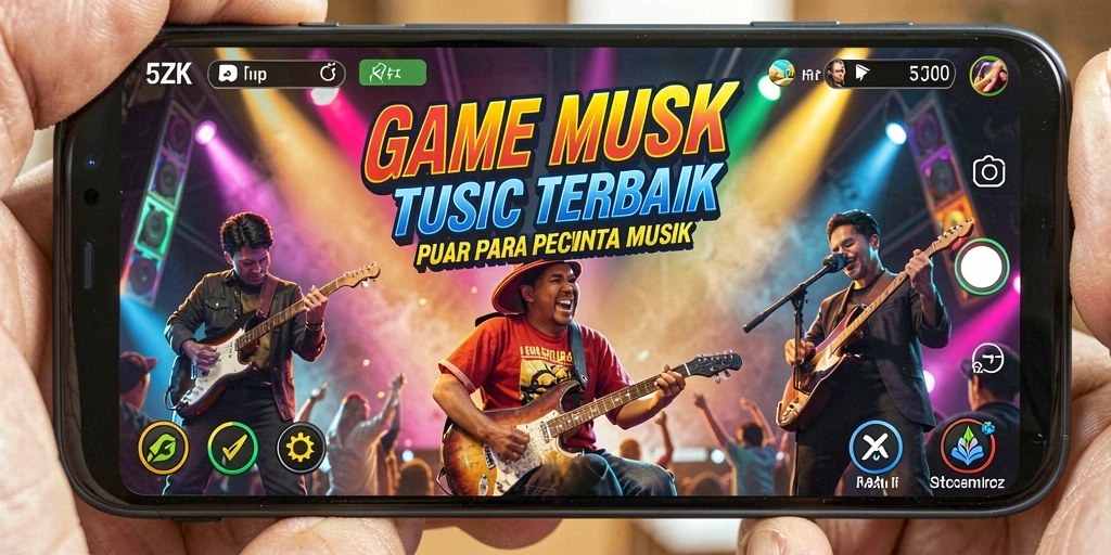 Tampilan gameplay menarik dari 5ZK dengan beragam lagu.