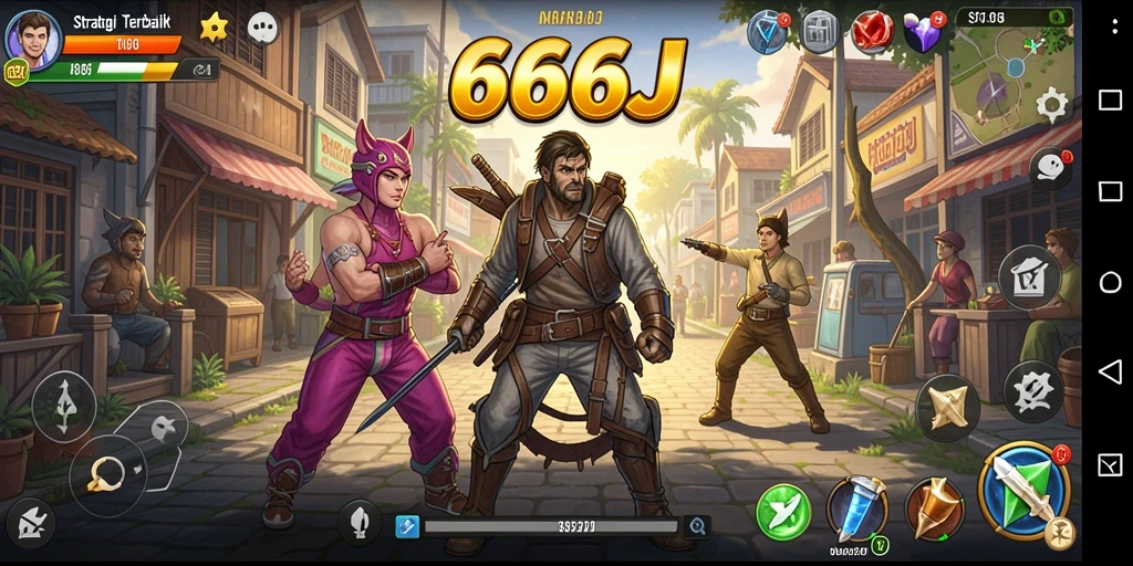 Tampilan gameplay seru dari 666J yang menantang strategi Anda.