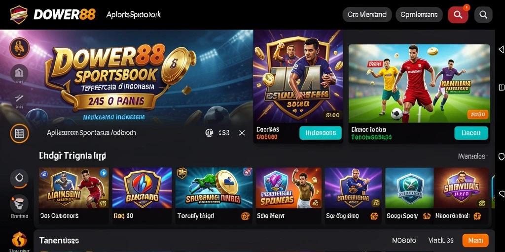 Screenshot utama DOWER88 menampilkan pengalaman taruhan olahraga yang mendebarkan.