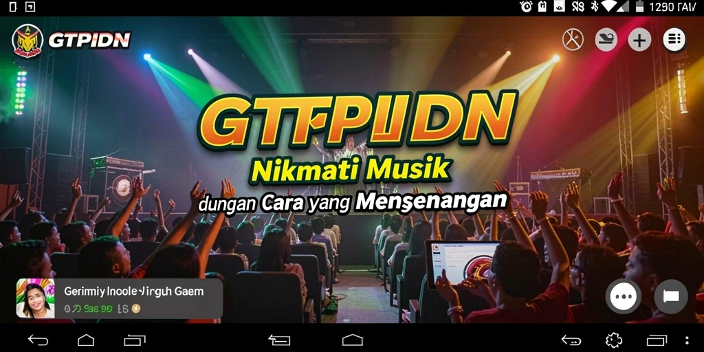 Tampilan menarik dari gameplay GTPIDN yang penuh musik dan tantangan.