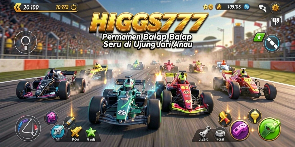 Tampilan menakjubkan dari gameplay balap HIGGS777 yang memacu adrenalin.