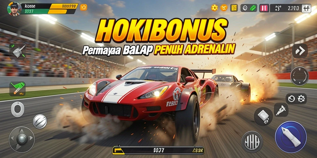 Gameplay HOKIBONUS yang mendebarkan dan penuh aksi balap.