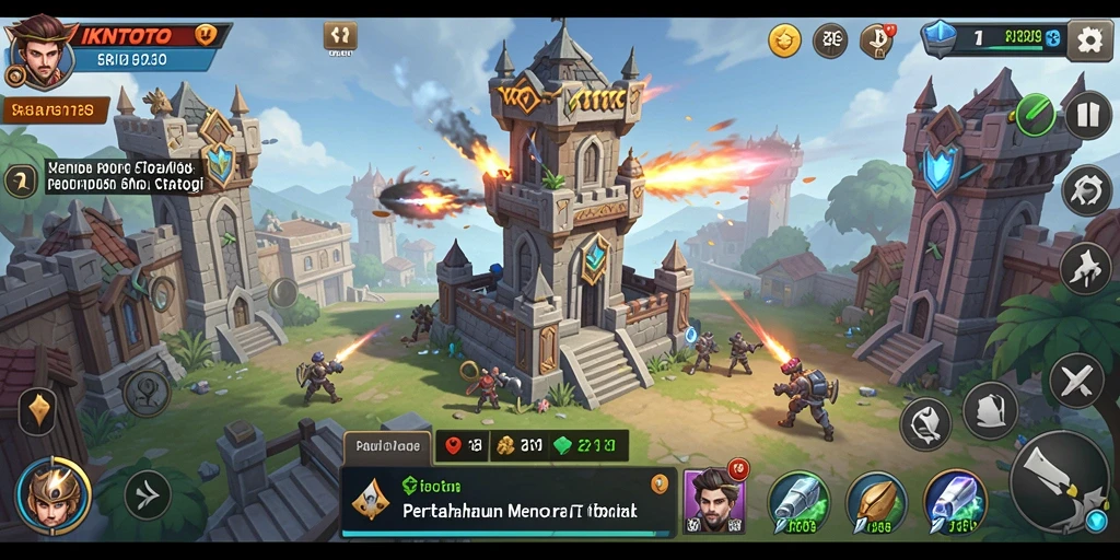 Gameplay menghasilkan pertahanan menara yang epik dan strategis.