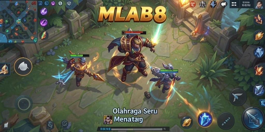 Tampilan aksi seru dalam gameplay olahraga MLBB8.