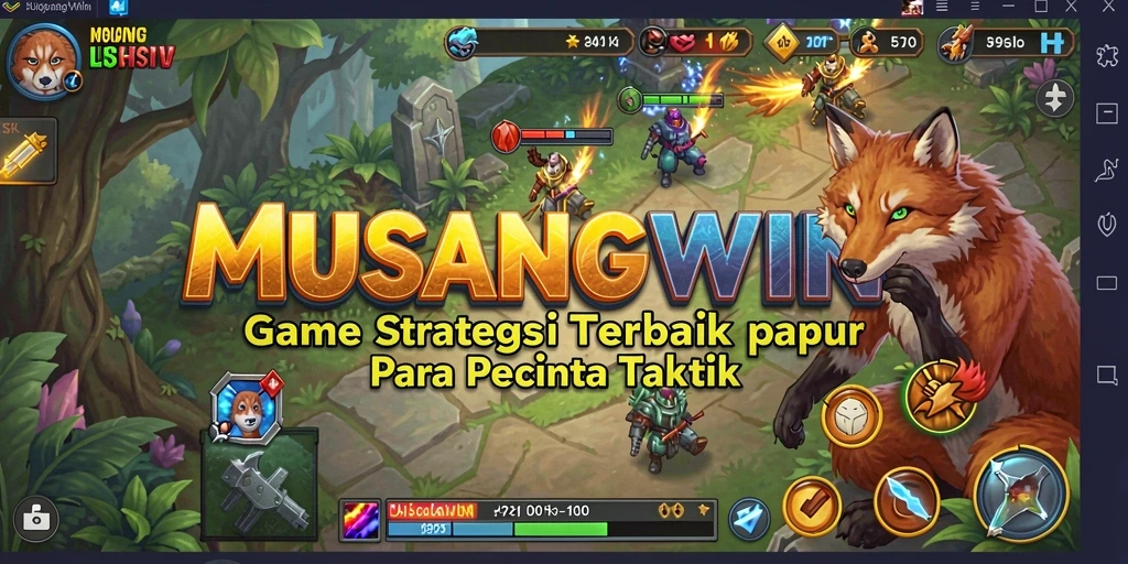 Tampilan gameplay MUSANGWIN yang menegangkan dan seru.