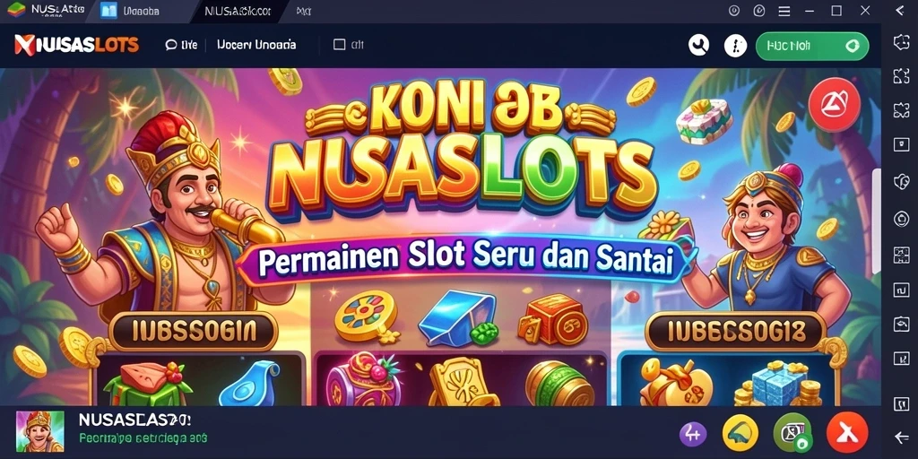 Tampilan gameplay seru dan penuh warna dari NUSASLOTS.