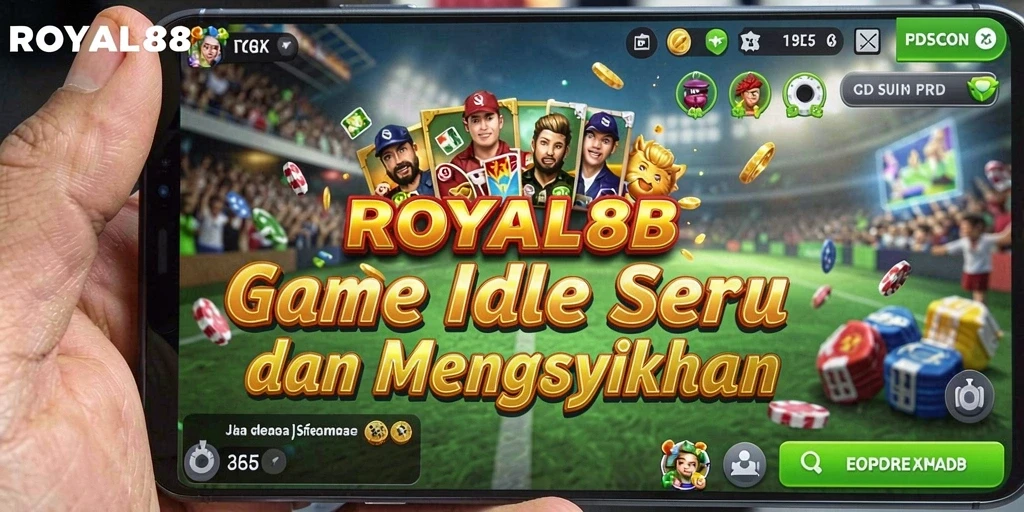 Tampilan aksi seru gameplay ROYAL88 dalam dunia Idle.