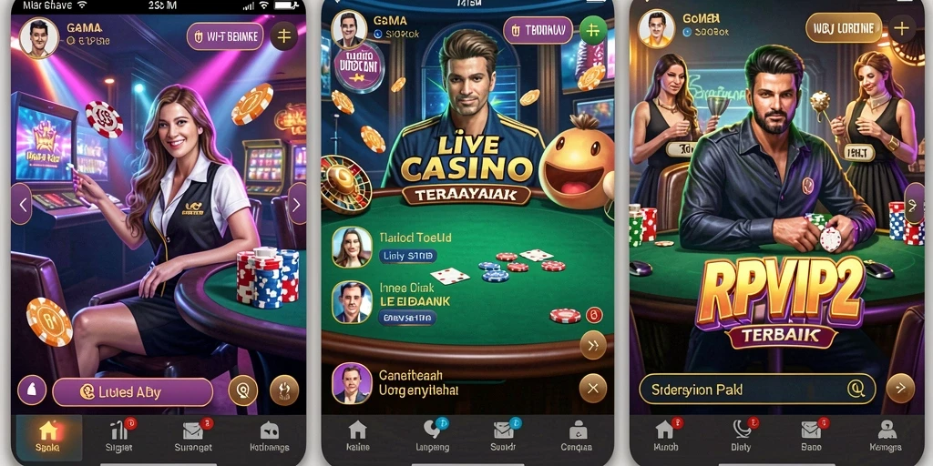 Tampilan menarik dari gameplay Live Casino di RPVIP2.