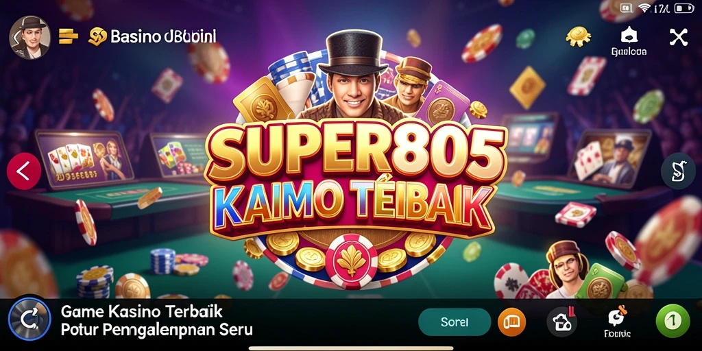 Tampilan menawan dari gameplay Kasino SUPER805 yang mengasyikkan.